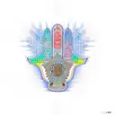 hamsa with color tattoo design idea