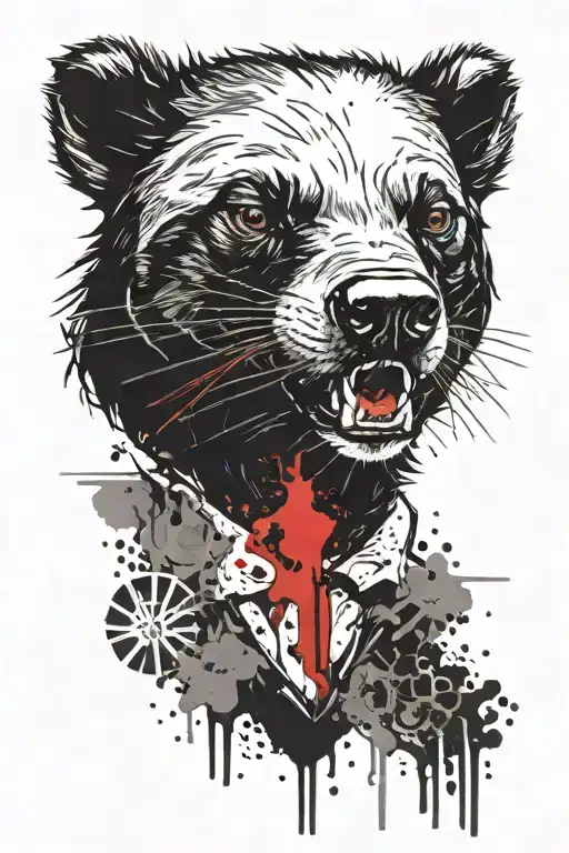 honey badger tattoo symbol tattoo design idea