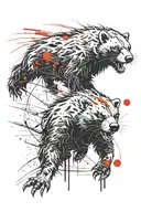 honey badger tattoo design idea