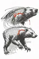 honey badger tattoo design idea