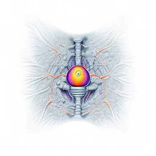 prostate in the style of Alex grey tattoo design idea