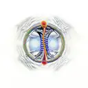 prostate in the style of Alex grey tattoo design idea