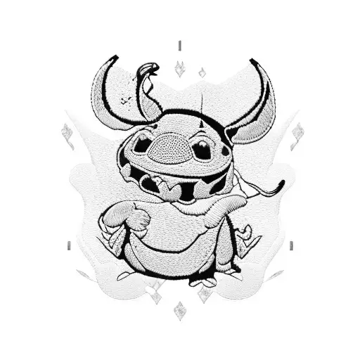 stitch embroidered patch tattoo design idea