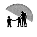 son saying goodbye to father at his stone for the final time tattoo design idea