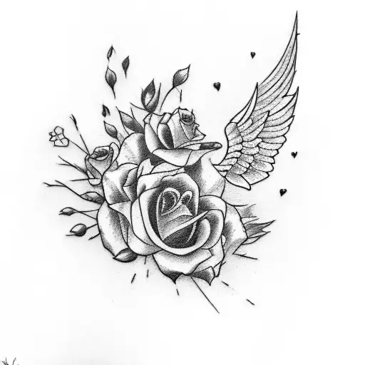 Tattoo for my friend who died, LLC, doves, roses  tattoo design idea