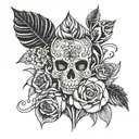 Mezcal sour cocktail, Agave, Roses Cocktailshaker   tattoo design idea