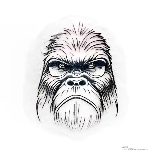 bigfoot tattoo design idea