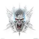 guts berserker form in hell tattoo design idea