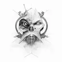 cluster headache warrior tattoo design idea