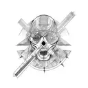 cluster headache warrior tattoo design idea