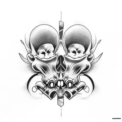 hear no evil see no evil speak no evil skulls tattoo design idea