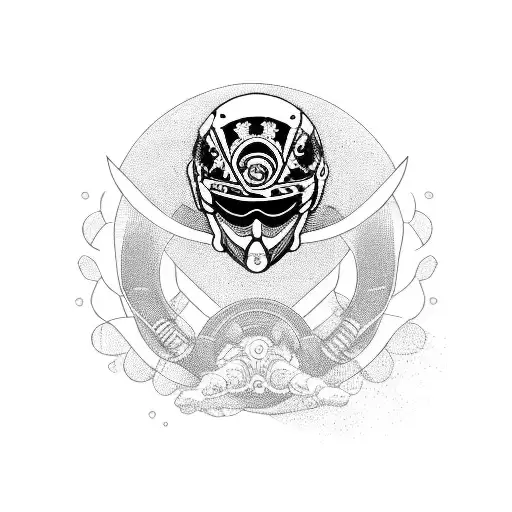 motorcycle nirvana adventure strength energy tattoo design idea