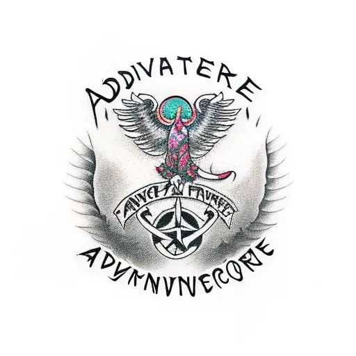 adventure motorcycle nirvana calm peace strength energy family tattoo design idea