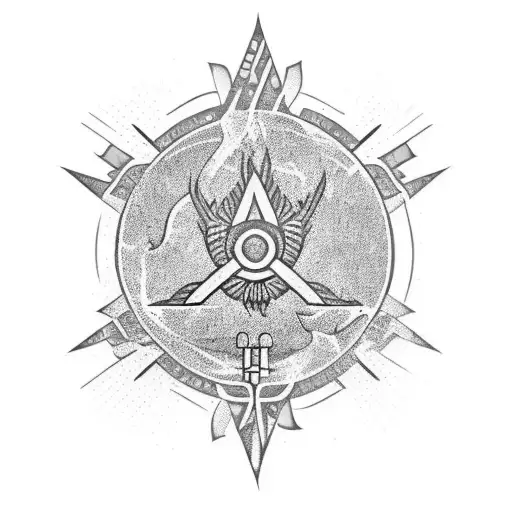 adventure motorcycle nirvana calm peace strength energy family tattoo design idea