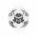 motorcycle nirvana adventure strength energy tattoo design idea