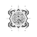 adventure motorcycle nirvana calm peace strength energy family tattoo design idea