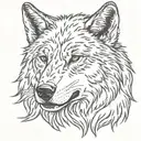 wolf head tattoo design idea