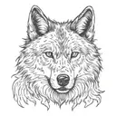 wolf head tattoo design idea