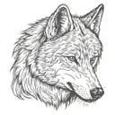 wolf head tattoo design idea