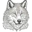 wolf head tattoo design idea