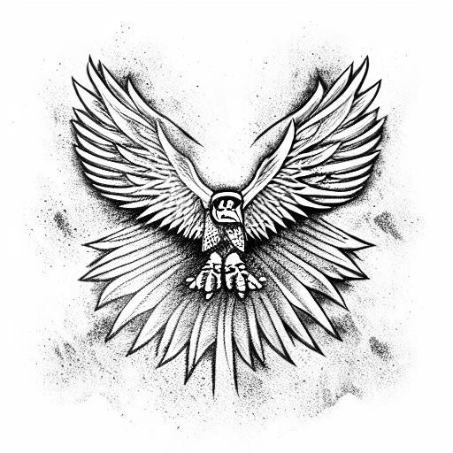 mayan eagle tattoo design idea