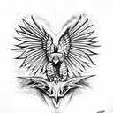 mayan eagle tattoo design idea
