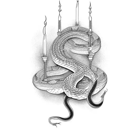 Snake, king cobra tattoo design idea