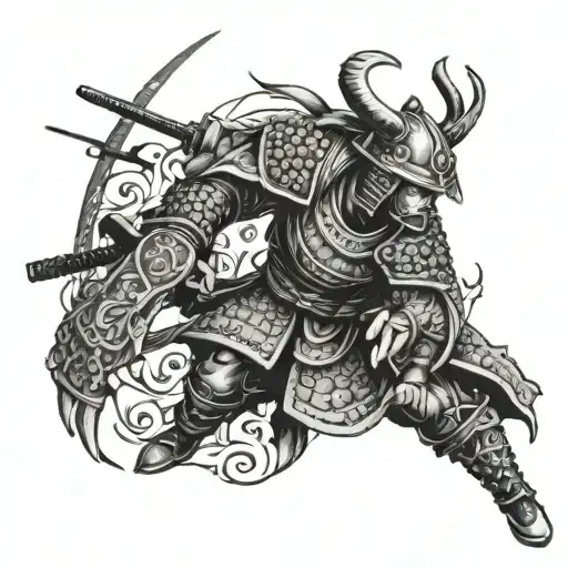 samurai warrior tattoo design idea