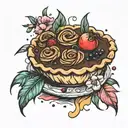 make a pie tattoo design idea