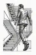 john wick walking down basement stairs tattoo design idea