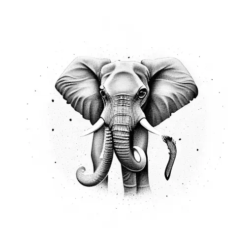 elephant, giraffe, owl, hippo tattoo design idea