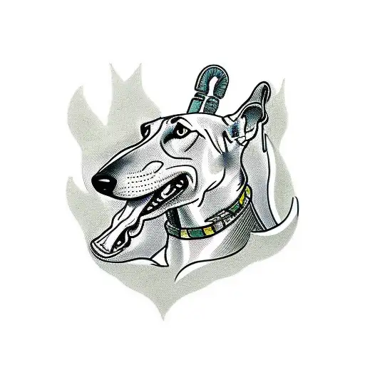 greyhound tank tattoo design idea