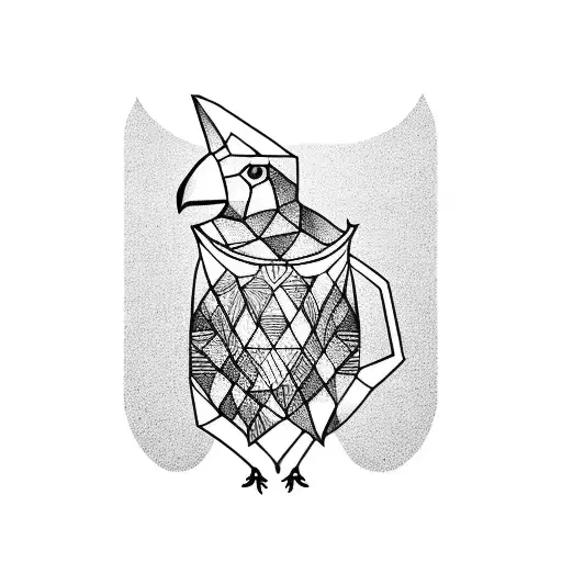 A crow drinks wine from a glass tattoo design idea