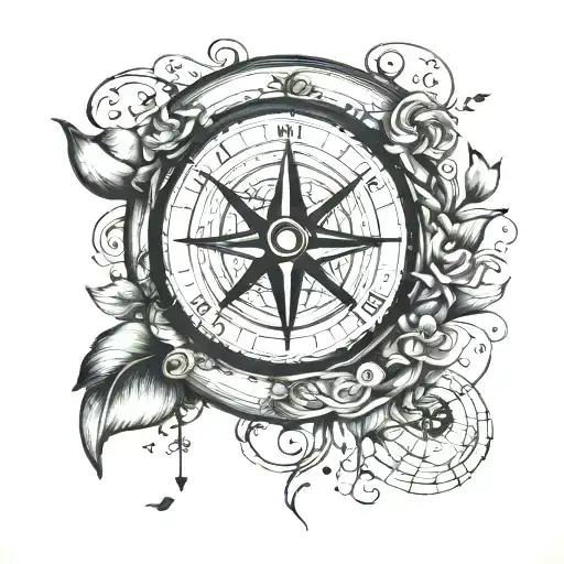 Letter + longitude and latitude tattoo design idea
