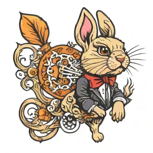 bad bunny tattoo design idea
