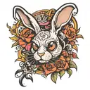 bad bunny tattoo design idea