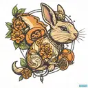 bad bunny tattoo design idea