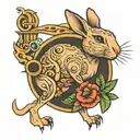 bad bunny tattoo design idea