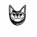 Persian cat tattoo design idea