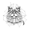 Persian cat tattoo design idea