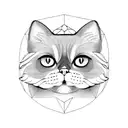 Persian cat tattoo design idea