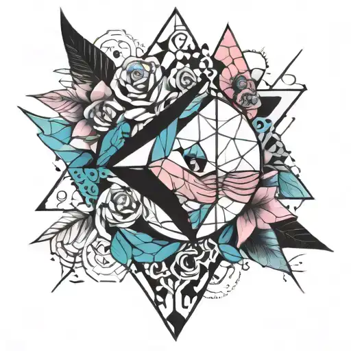 A geometric design incorporating your love for your 'Trans Amo' and your artwork tattoo design idea