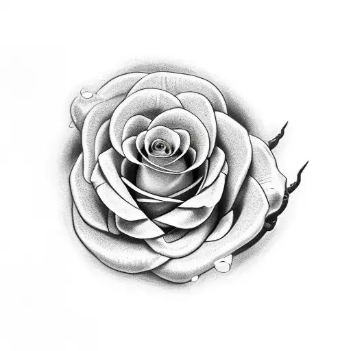 Snake and rose tattoo design idea