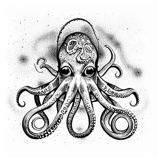 octopus mouse tattoo design idea