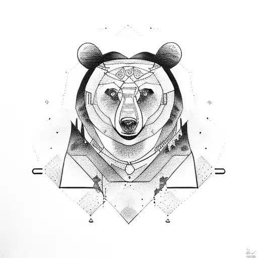 Bear tattoo design idea