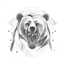 Bear roar tattoo design idea