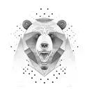 Bear roar tattoo design idea