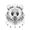 Bear roar tattoo design idea