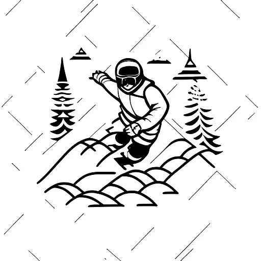 Snowboarding  tattoo design idea