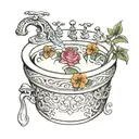 wash basin tattoo design idea